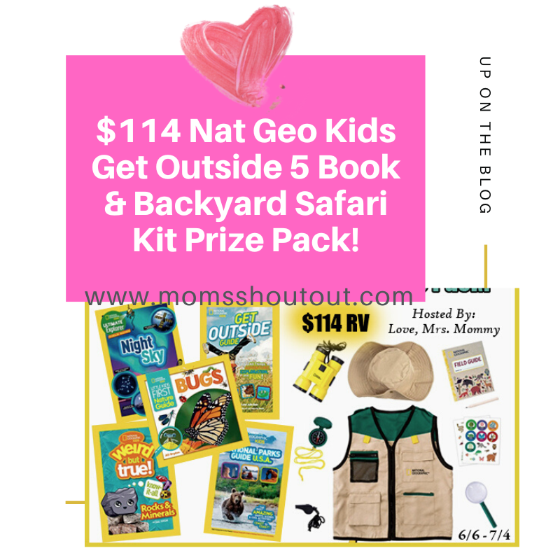 $114 Nat Geo Kids Get Outside 5 Book & Backyard Safari Kit Prize Pack!