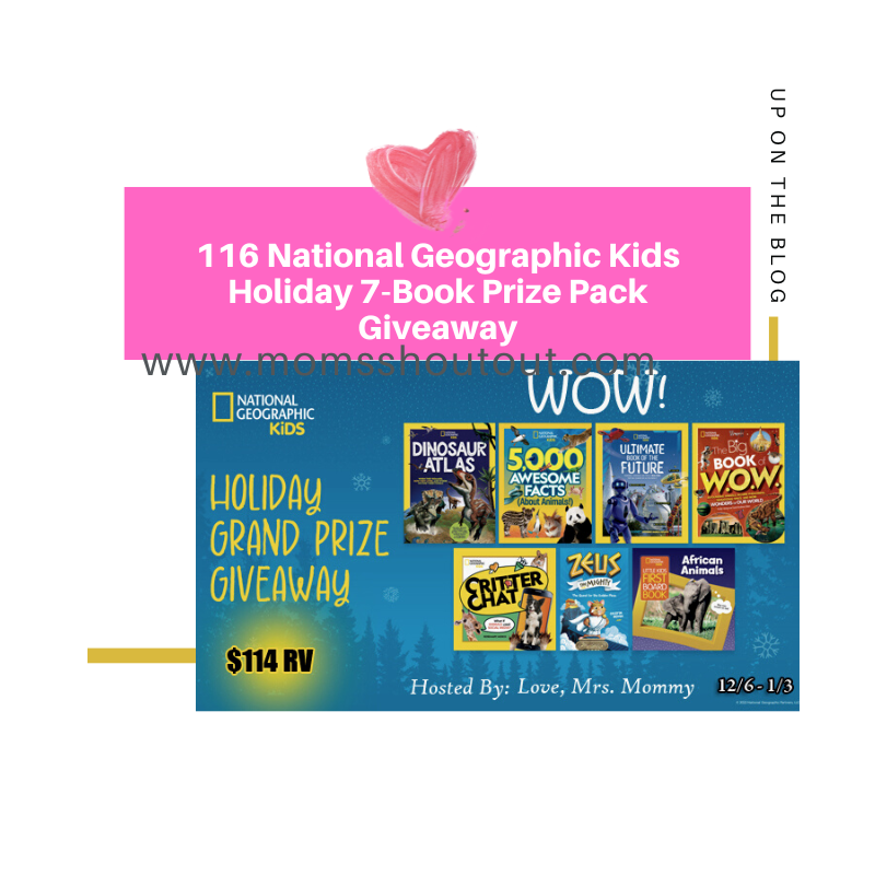 116 National Geographic Kids Holiday 7-Book Prize Pack Giveaway