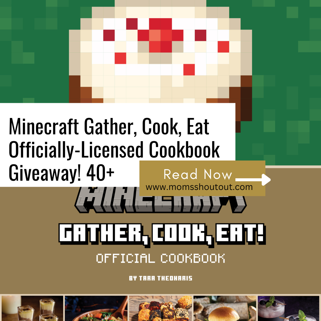Minecraft Gather, Cook, Eat Officially-Licensed Cookbook Giveaway! 40+